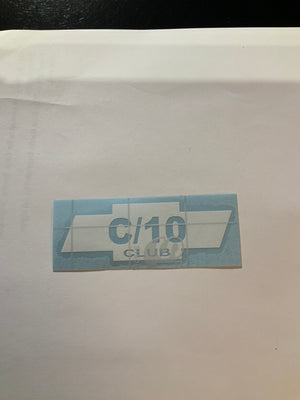 C10 Club Sticker 3" x 1", Qty 2