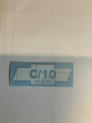 C10 Club Sticker 3" x 1", Qty 2