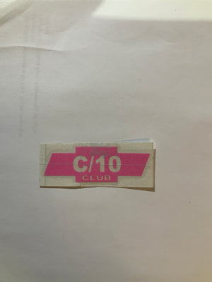 C10 Club Sticker 3" x 1", Qty 2