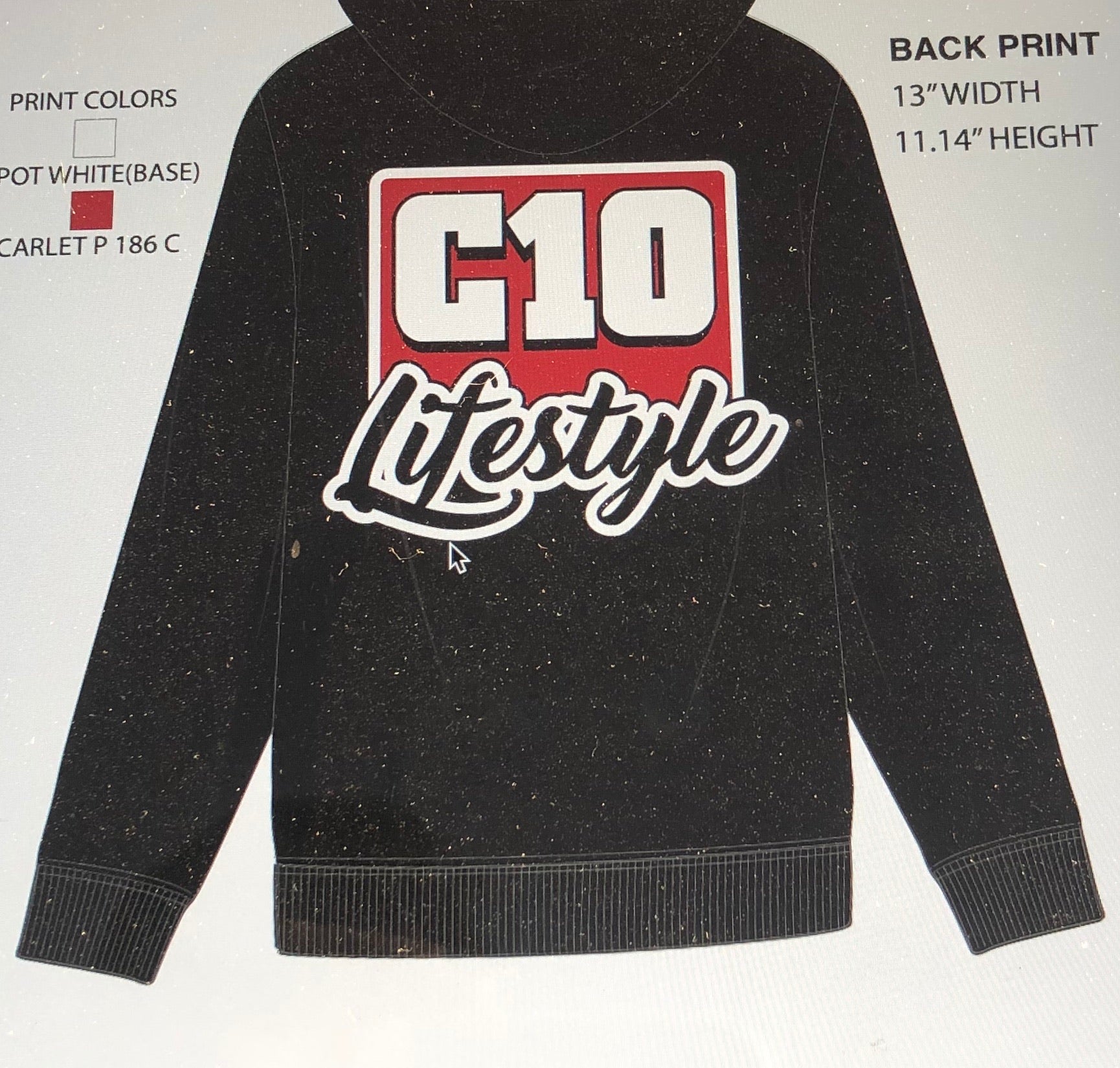 C10 lifestyle Pullover hoodie